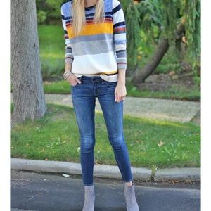 Loft Bonfire Striped Sweater